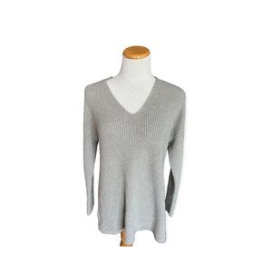 Womens Calvin Klein Metalic Fleck V Neck Sweater - Sz L